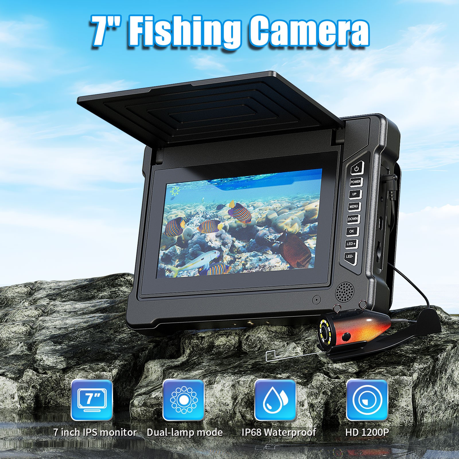 7 Inch 15M 1200TVL Underwater  - огляд і ціна Fish Finder Cable