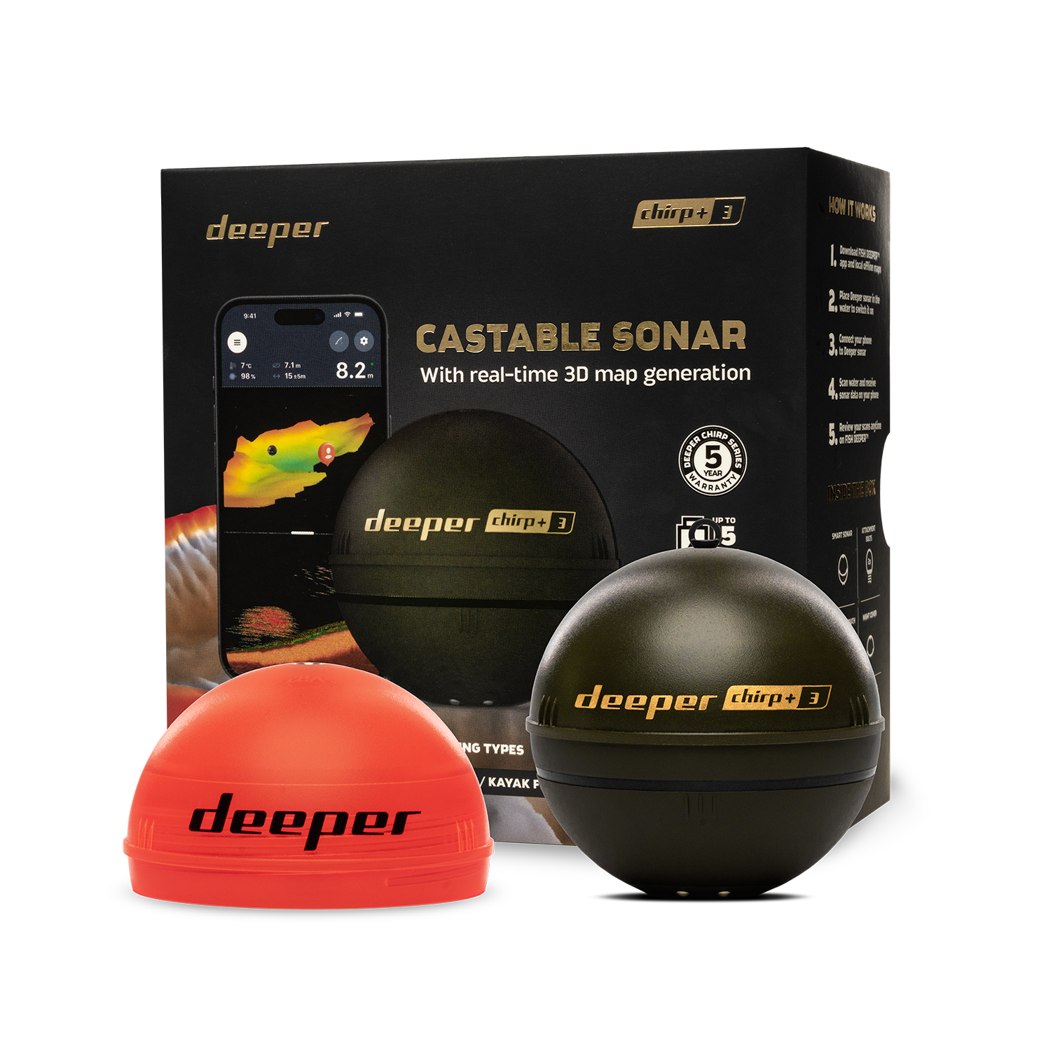 Deeper Smart Sonar Chirp+3 Fis - огляд і ціна Fish Finder Gps