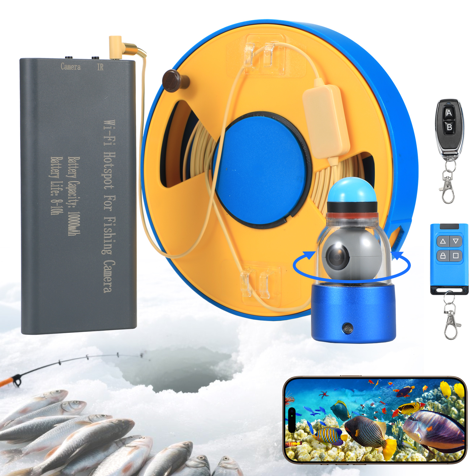 WIFI 360° Underwater Fishing C - огляд і ціна Fish Finder Portable