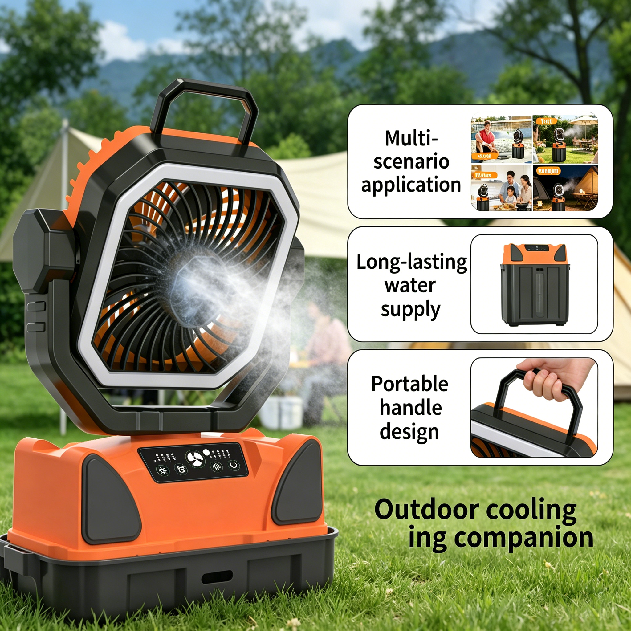 30000mAh Spray Camping Fan wit - огляд і ціна Fish Finder Battery