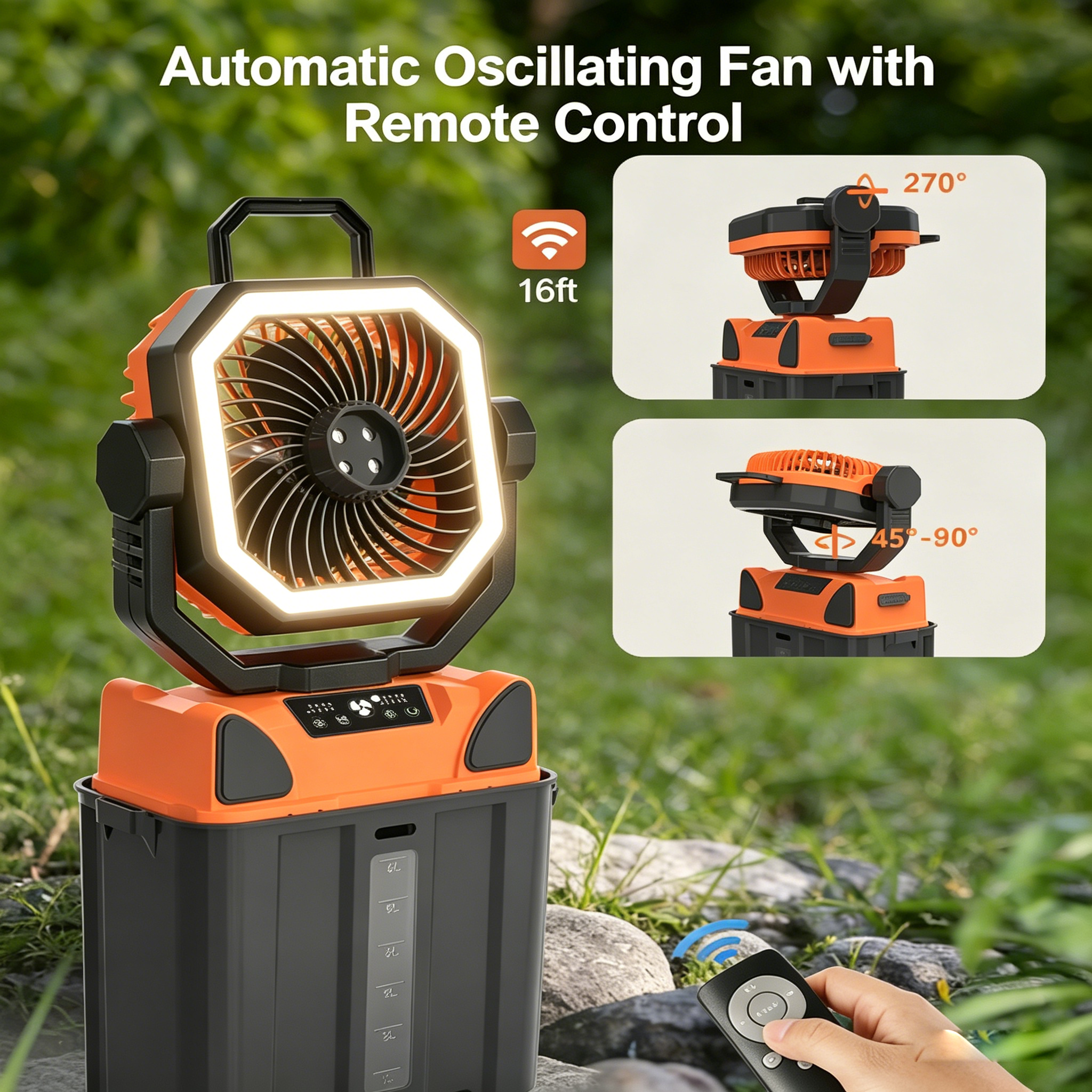 30000mAh Spray Camping Fan wit - огляд і ціна Fish Finder Battery