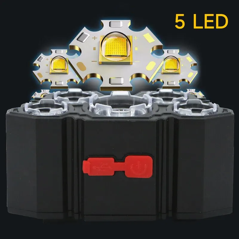 Rechargeable 5 LED Headlamp St - огляд і ціна Fish Finder Battery