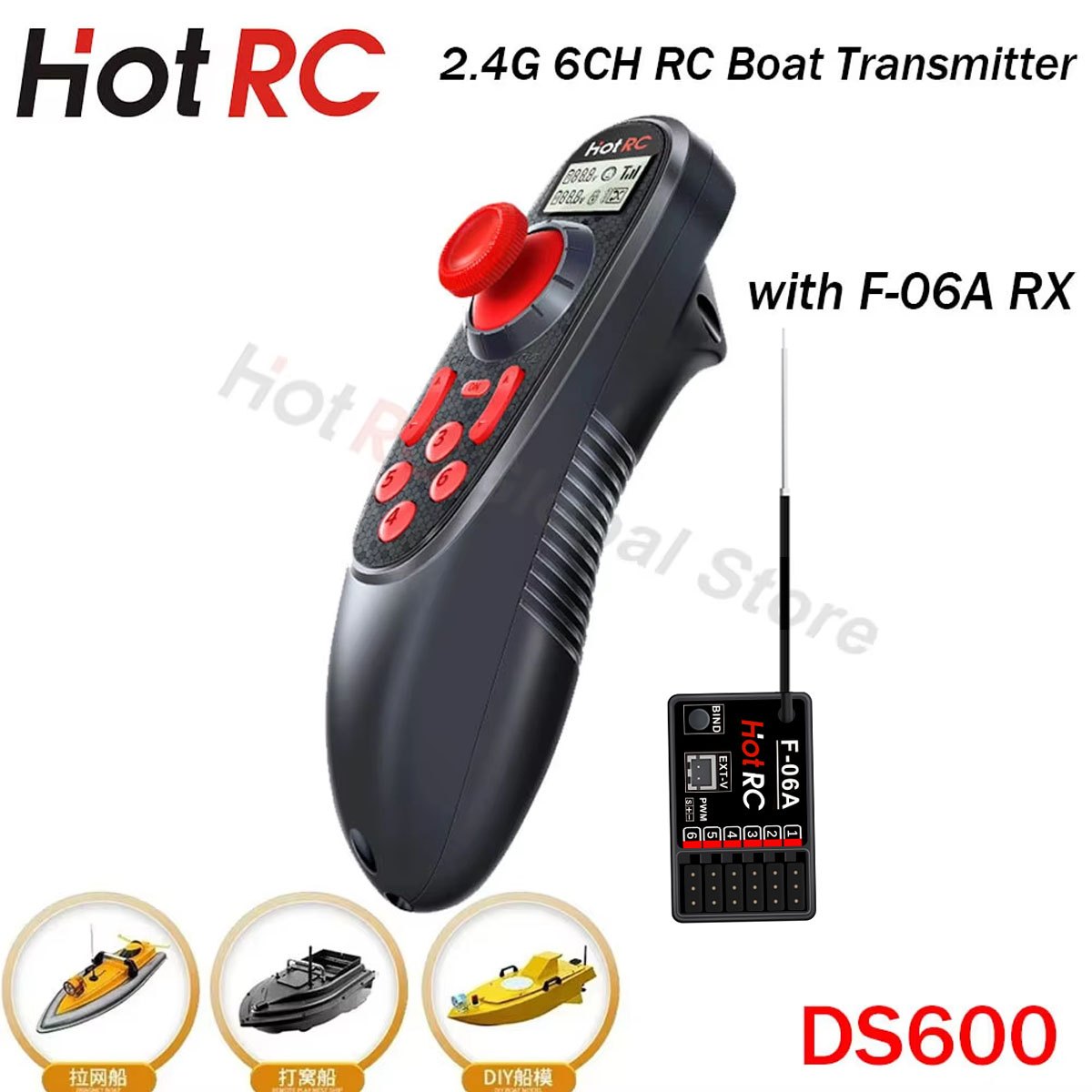 HOTRC DS600 6CH 6 Channel 2.4G - огляд і ціна Fish Finder Battery