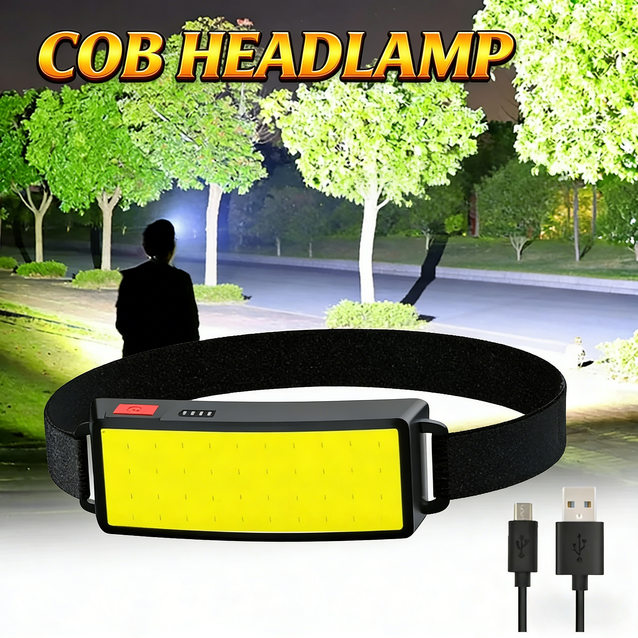 COB Portable LED Headlights Ou - огляд і ціна Fish Finder Battery