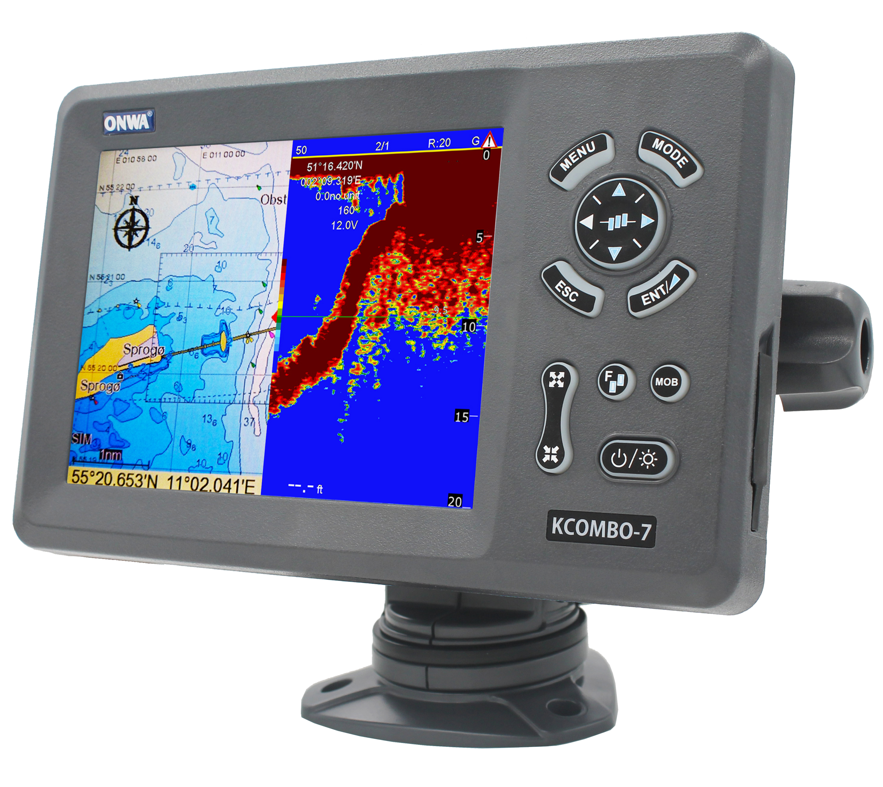 ONWA KCombo-7 7inch Marine GPS - огляд і ціна Fish Finder