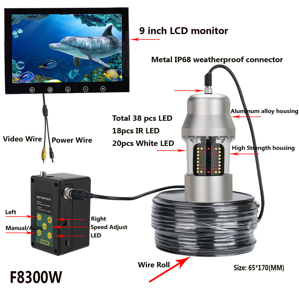 50m 360 Degree Rotating Underw - огляд і ціна Fishing Camera