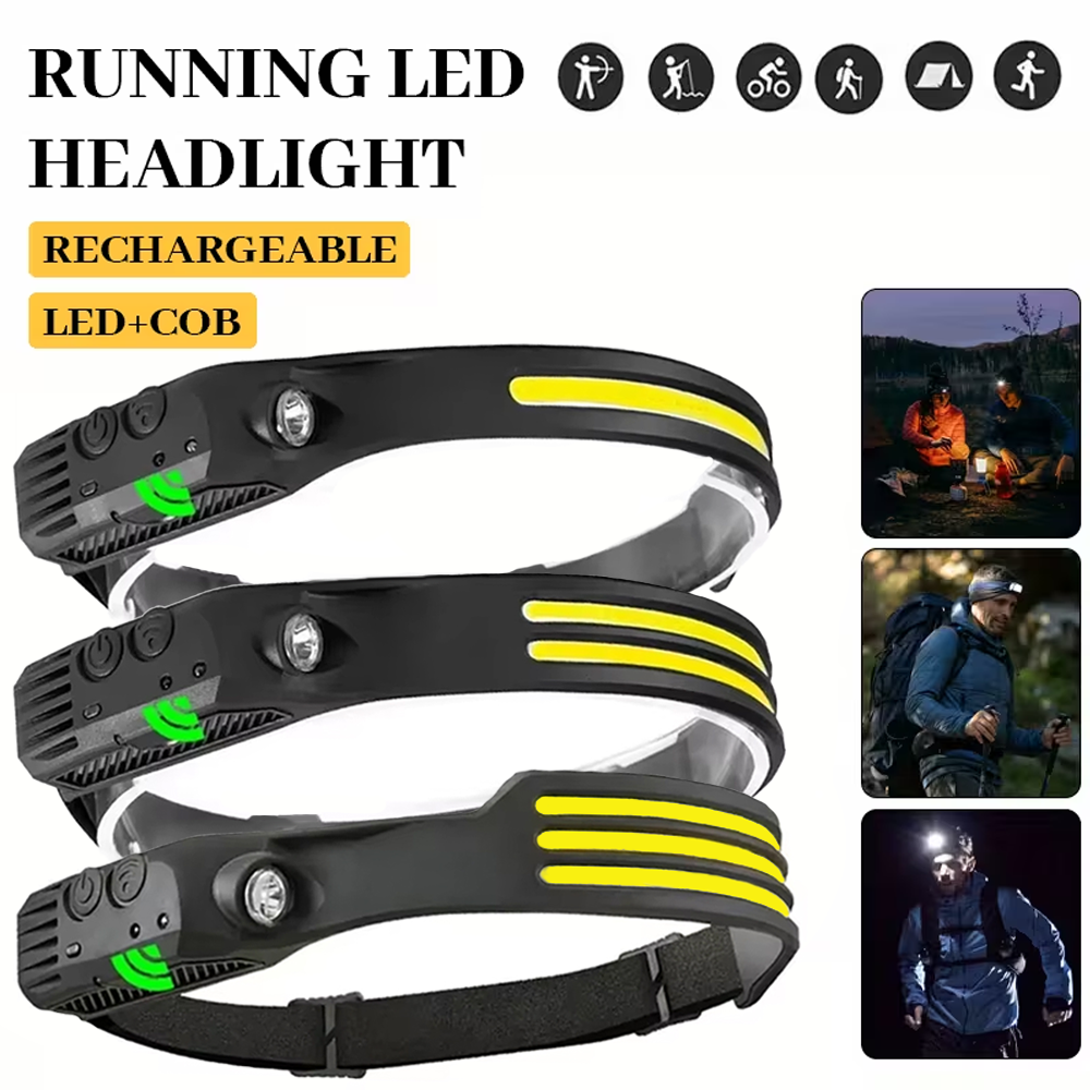 COB LED Induction Headlamp USB - огляд і ціна Fish Finder Battery