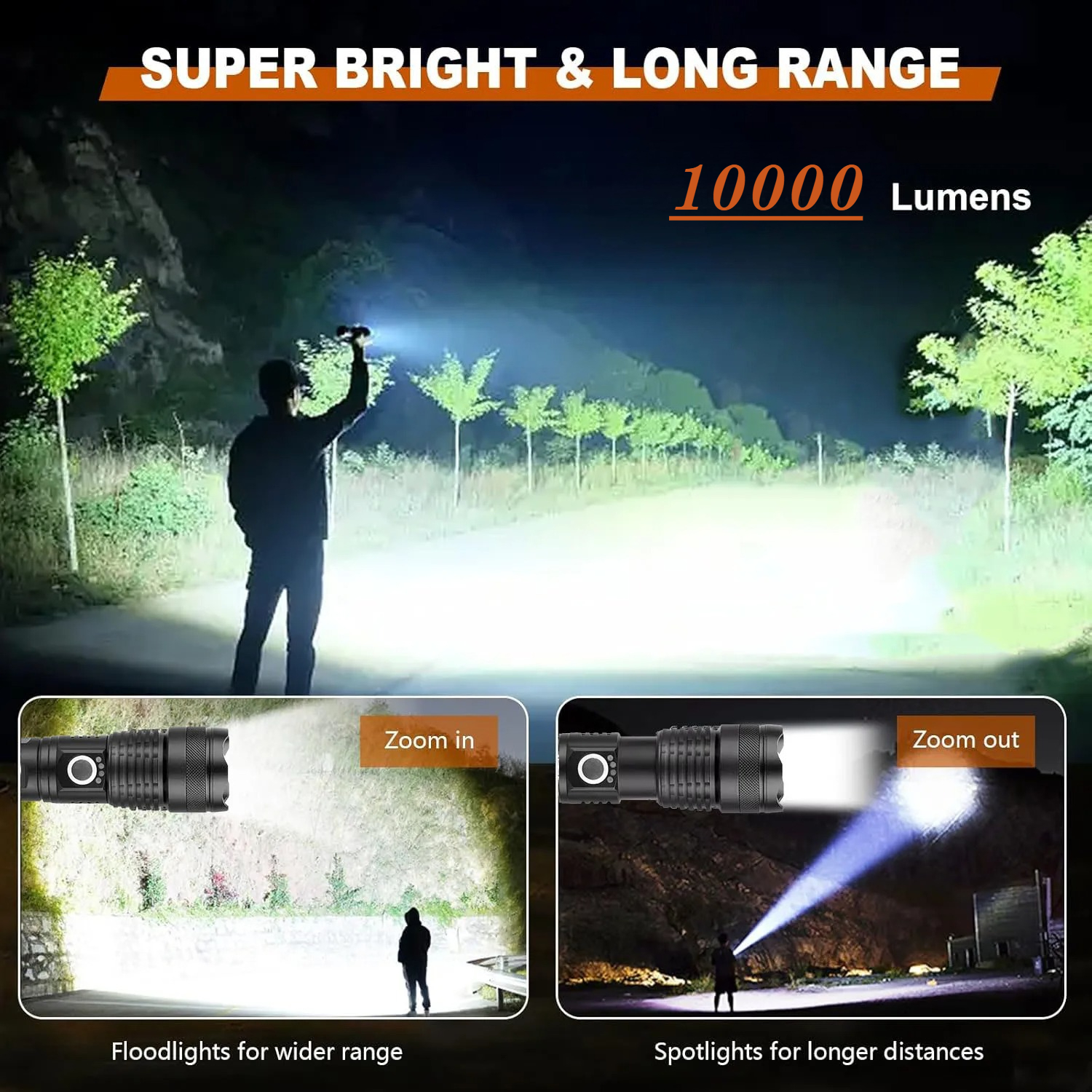 High Power LED Flashlight Rech - огляд і ціна Fishing Light