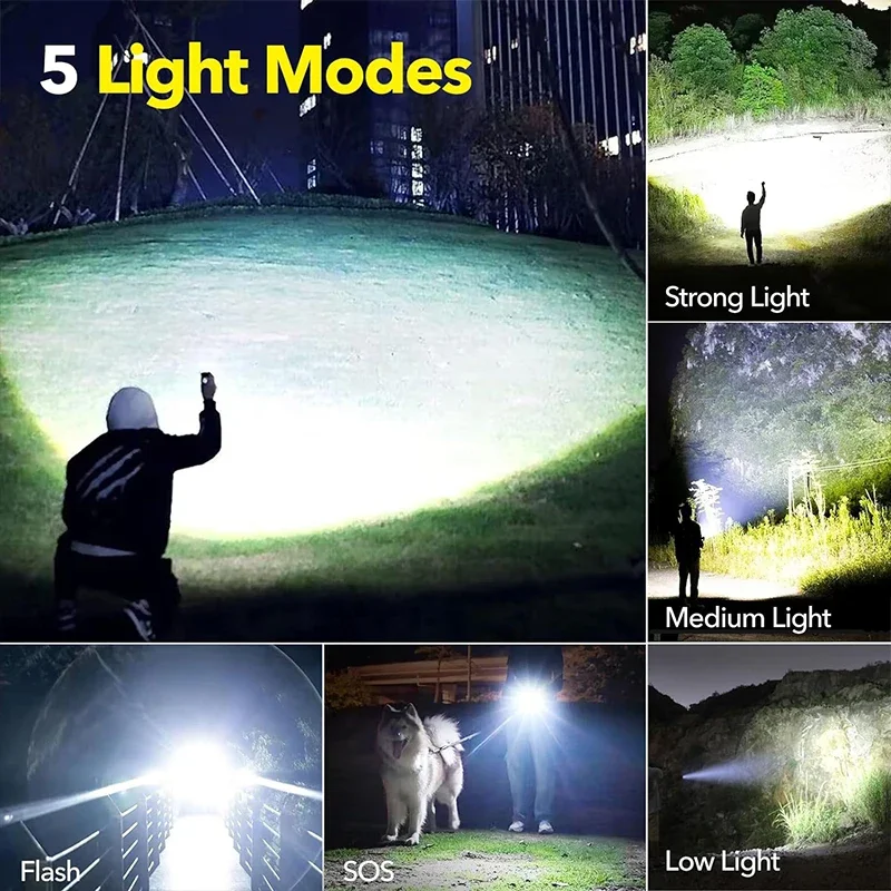 High Power LED Flashlight Rech - огляд і ціна Fishing Light