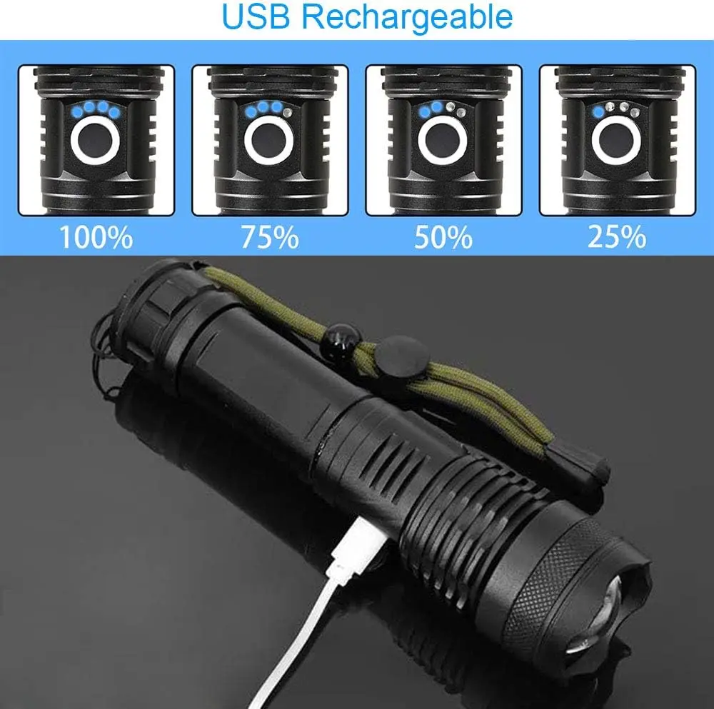 High Power LED Flashlight Rech - огляд і ціна Fishing Light