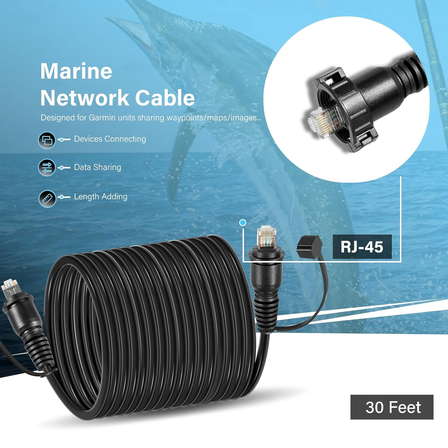 30 Foot Marine Network Cable f - огляд і ціна Fish Finder